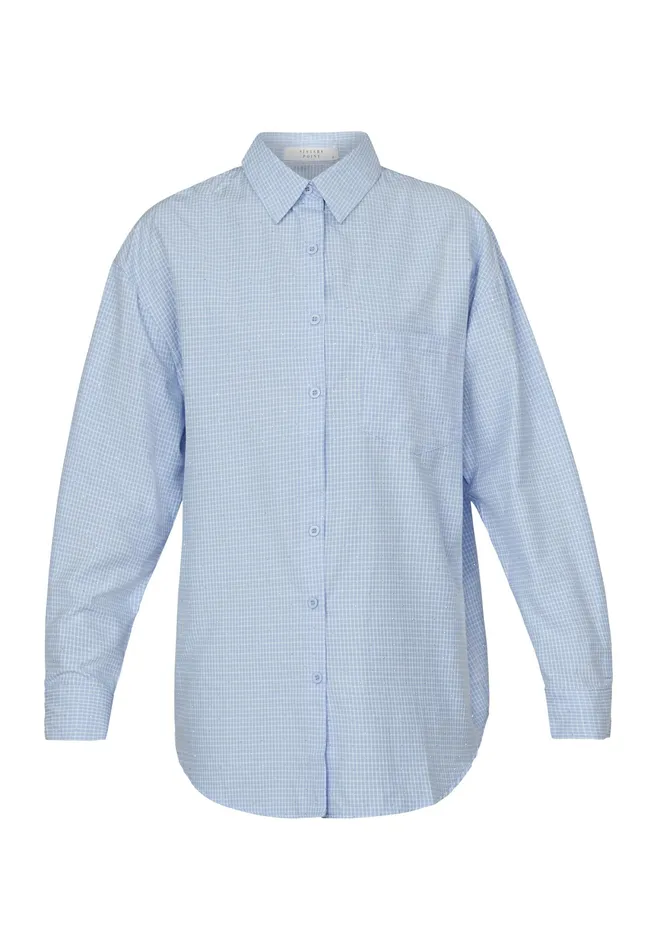Women Sisters Point Shirts and Blouses GILMASH2 Light Blue Check