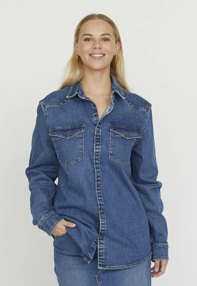 Women Sisters Point Shirts and Blouses OSASH2 Mid Blue Wash