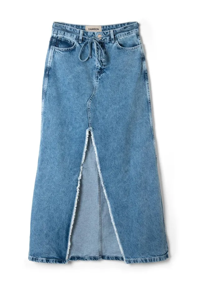 Women Skirts Damson Madder Kaia Denim Maxi Skirt