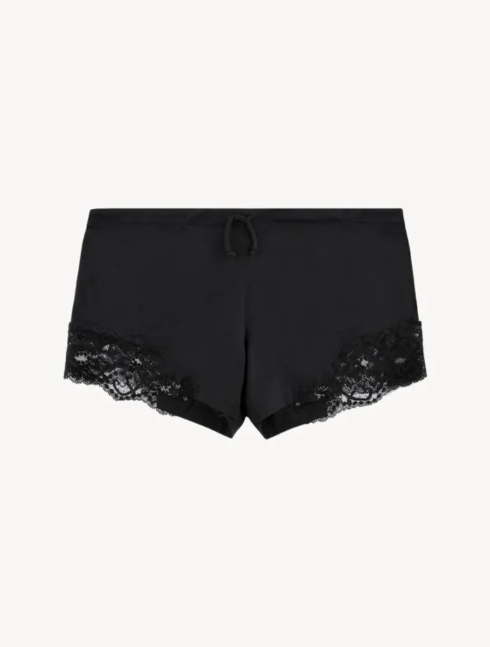 Women Sleep Shorts and Trousers La Perla Black Cotton Sleep Shorts