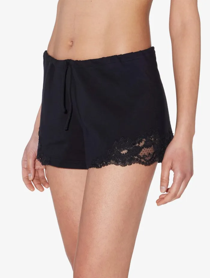 Women Sleep Shorts and Trousers La Perla Black Cotton Sleep Shorts