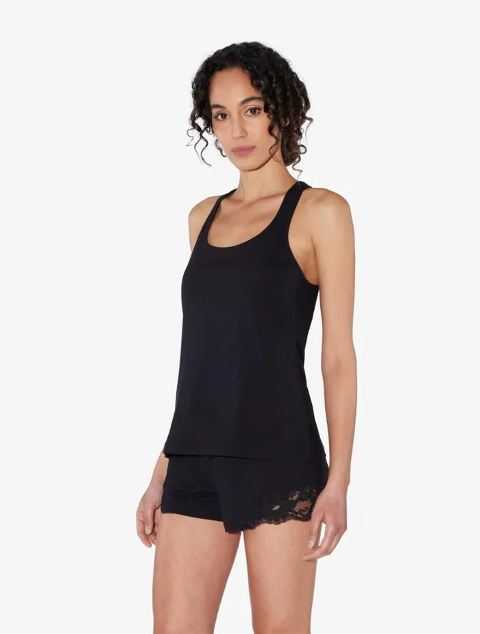 Women Sleep Shorts and Trousers La Perla Black Cotton Sleep Shorts