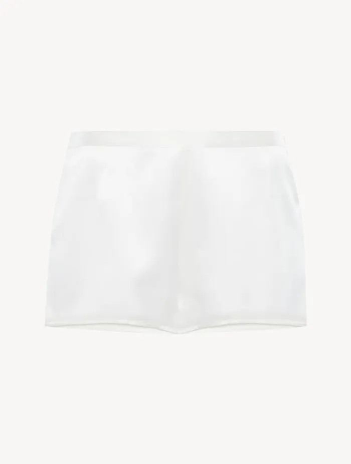 Women Sleep Shorts and Trousers La Perla White Silk Pajama Shorts