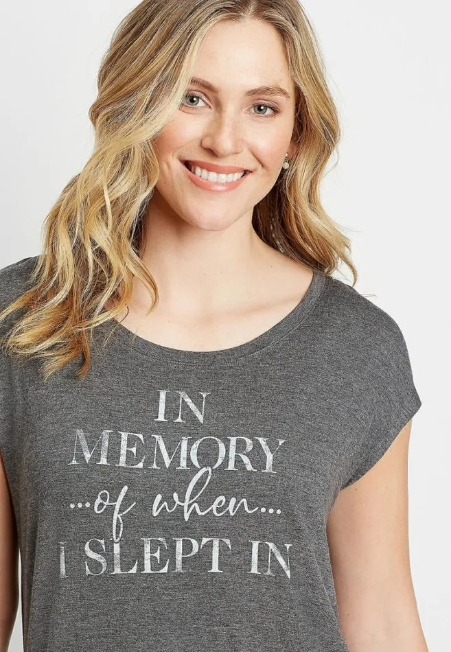 Women Sleeping In Graphic Tee Maurices Tops