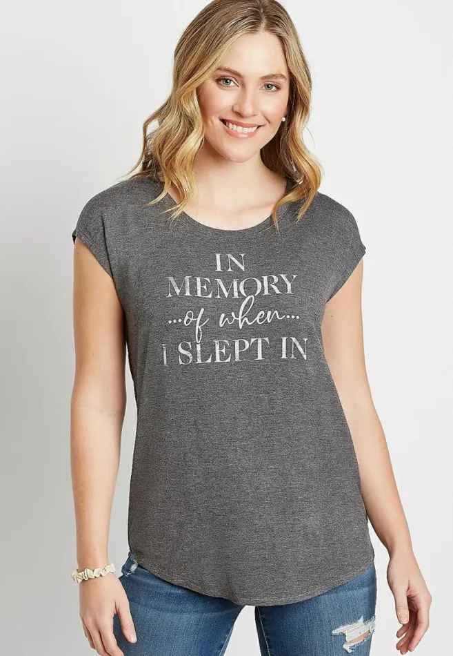 Women Sleeping In Graphic Tee Maurices Tops