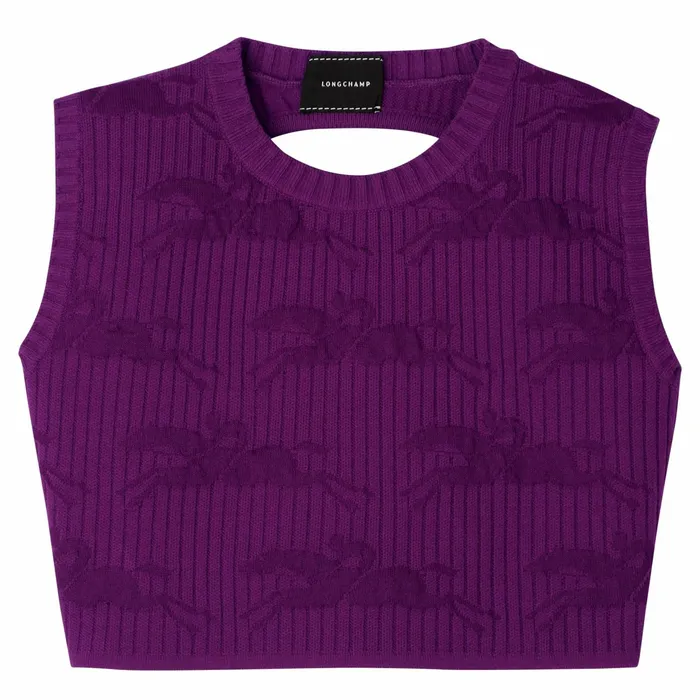 Women Sleeveless Top Violet Longchamp Tops and Blouses