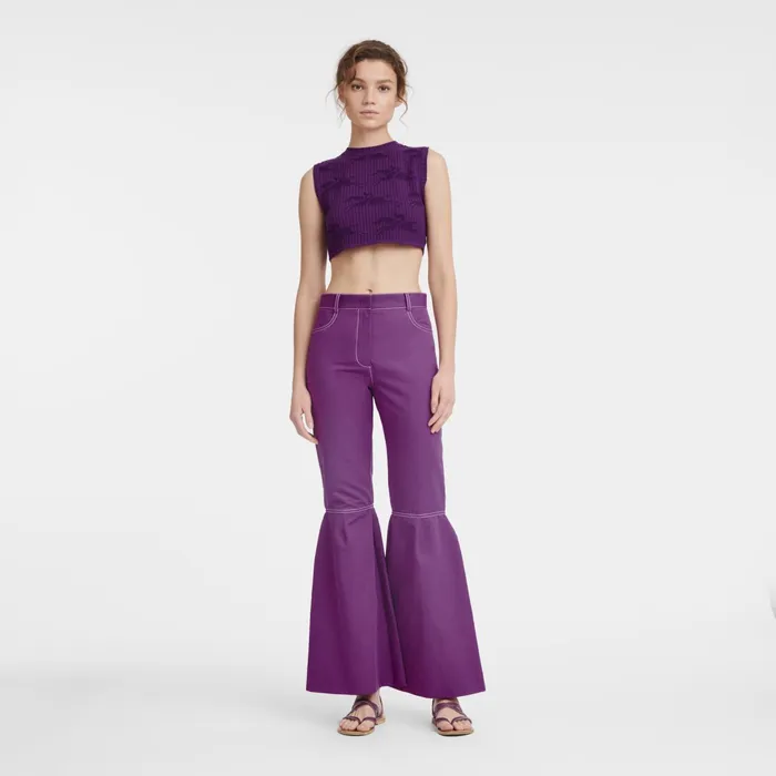 Women Sleeveless Top Violet Longchamp Tops and Blouses