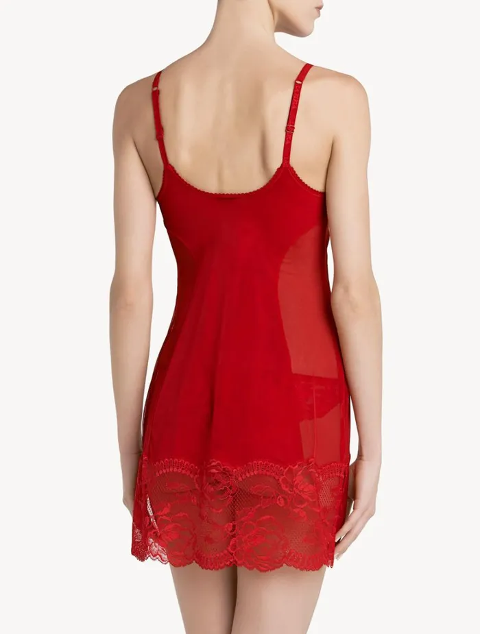 Women Slips and Dresses La Perla Red Lace Slip