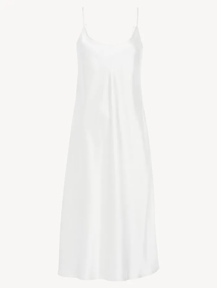 Women Slips and Dresses La Perla Silk Midi Nightdress In White