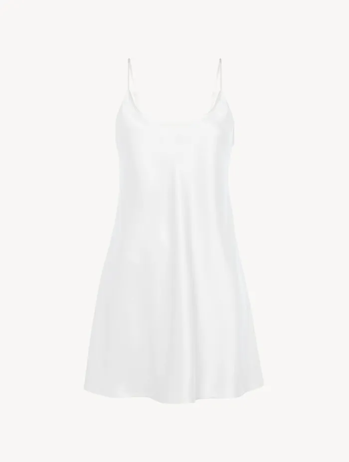 Women Slips and Dresses La Perla White Silk Short Slip