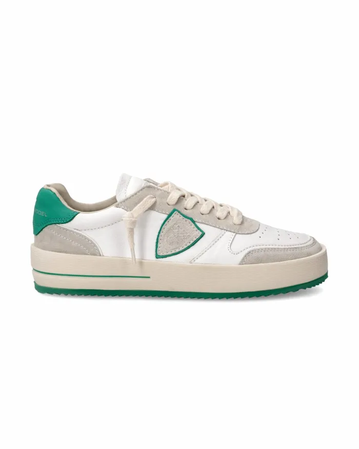 Women Sneakers Nice Tennis Women White Green WOMEN Philippe Model Paris Casual