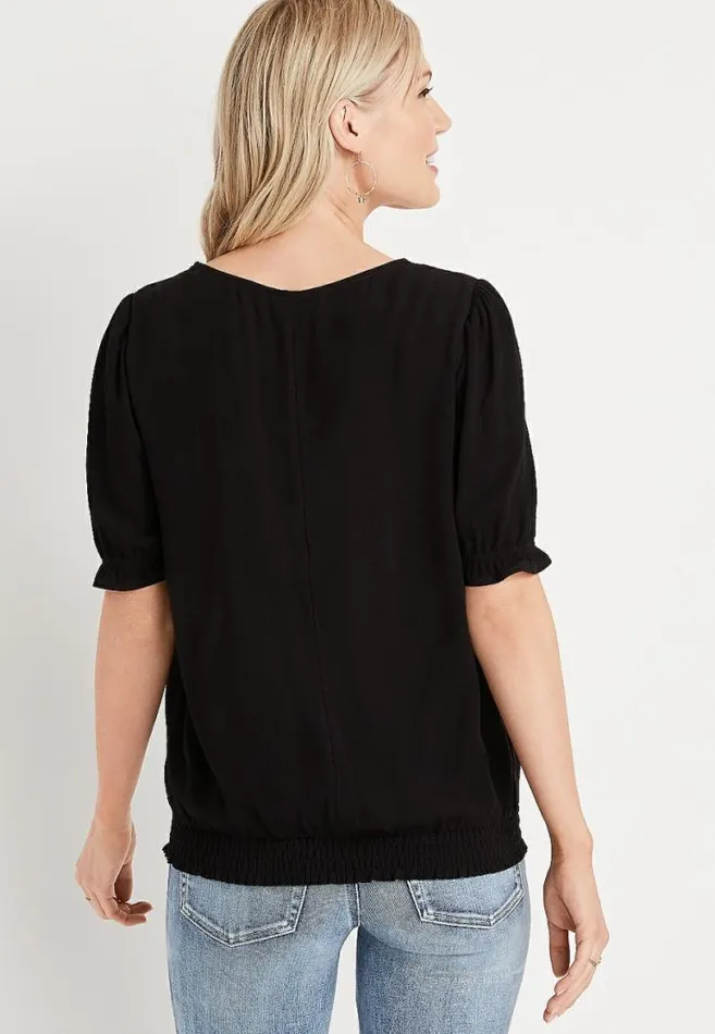 Women Square Neck Short Sleeve Top Maurices Tops