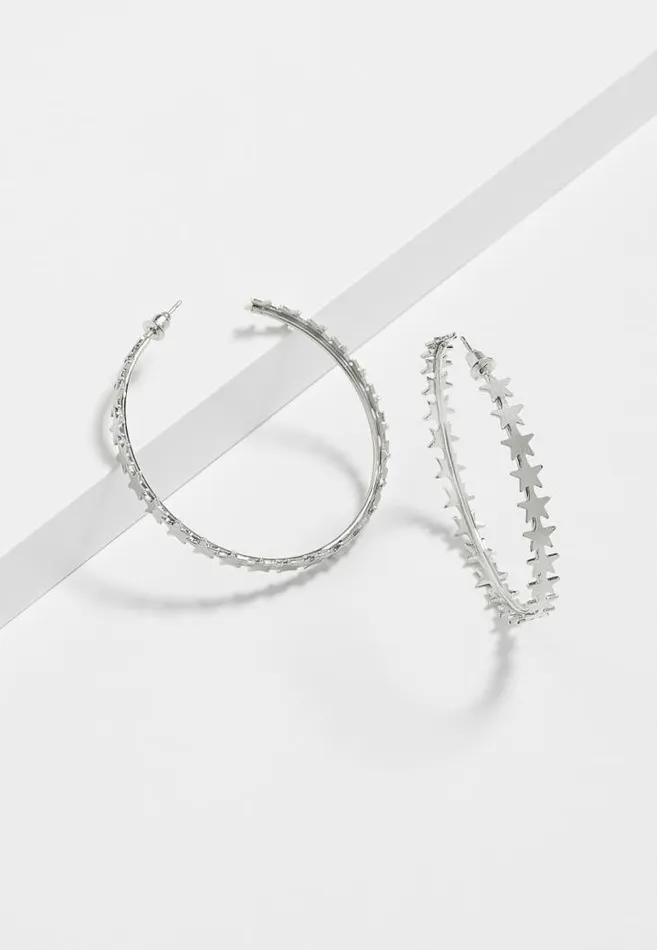 Women Star Hoop Earrings Maurices Jewelry