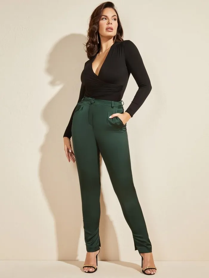 Women Studio Pant Chenille Green Marciano Bottoms Women Studio Pant Chenille Green Marciano Bottoms