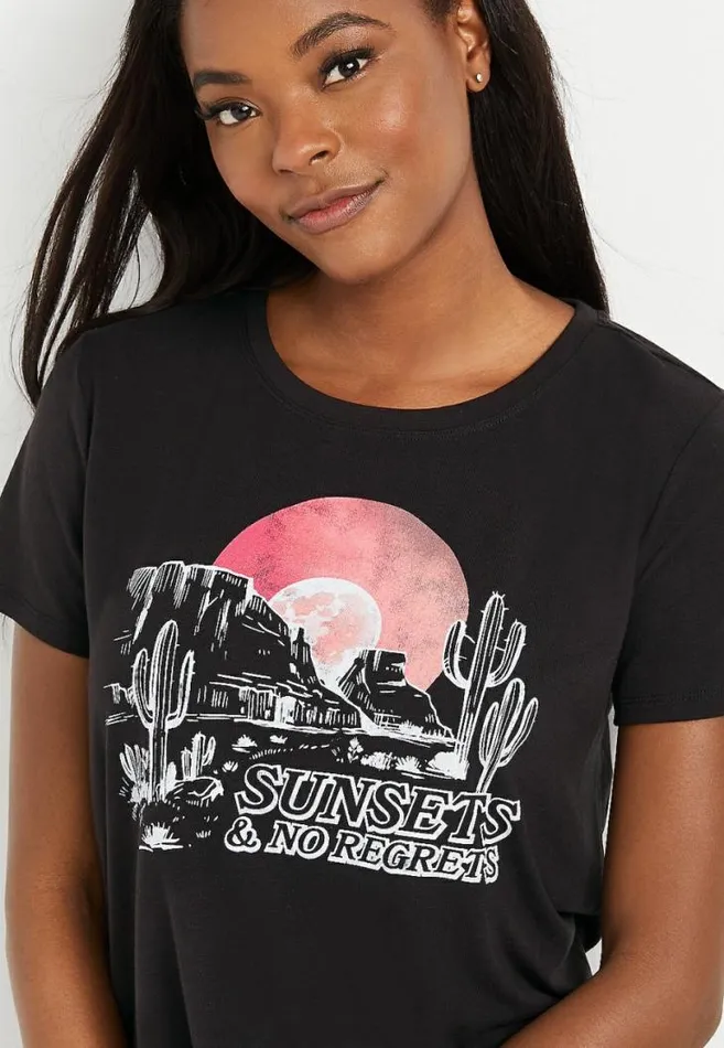 Women Sunsets Graphic Tee Maurices Tops