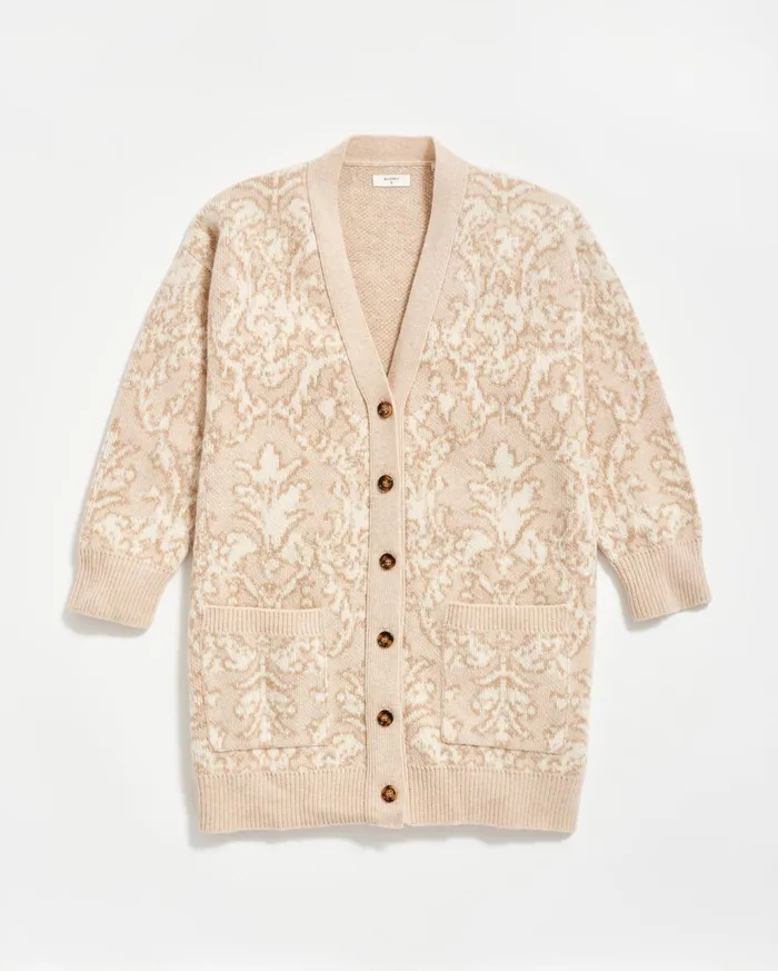 Women Sweaters and Knits Billy Reid Boyfriend Cardigan Ivorybeige