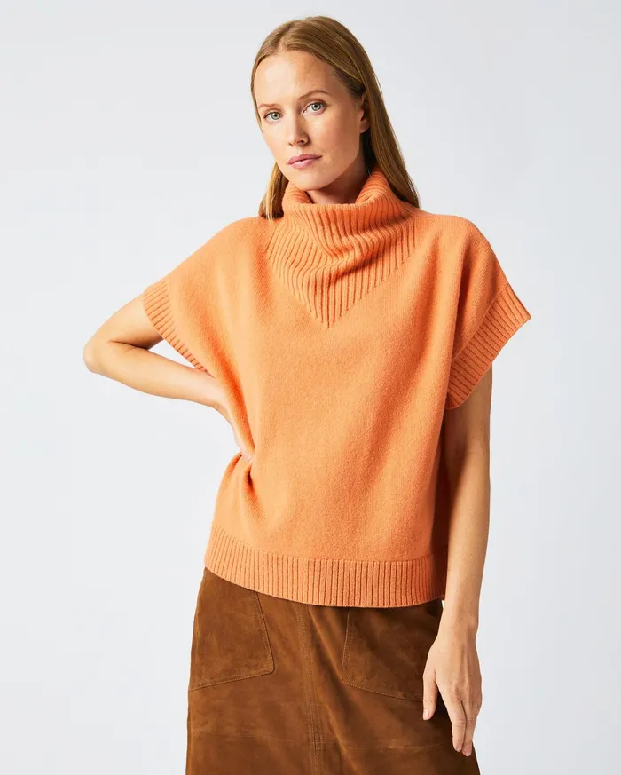 Women Sweaters and Knits Billy Reid Funnel Shell Sweater Ember