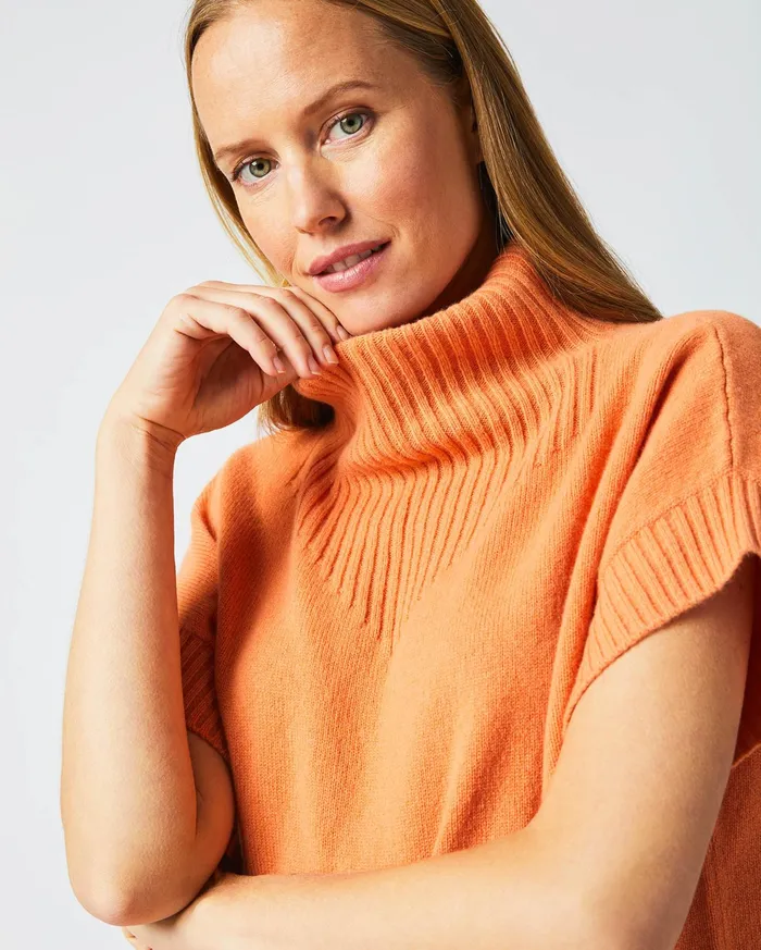 Women Sweaters and Knits Billy Reid Funnel Shell Sweater Ember