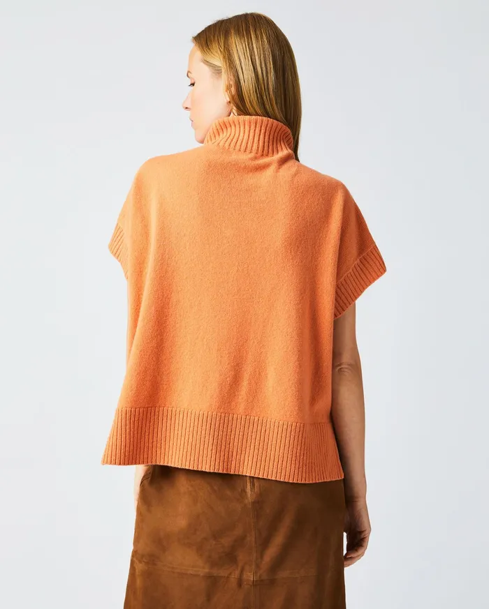 Women Sweaters and Knits Billy Reid Funnel Shell Sweater Ember