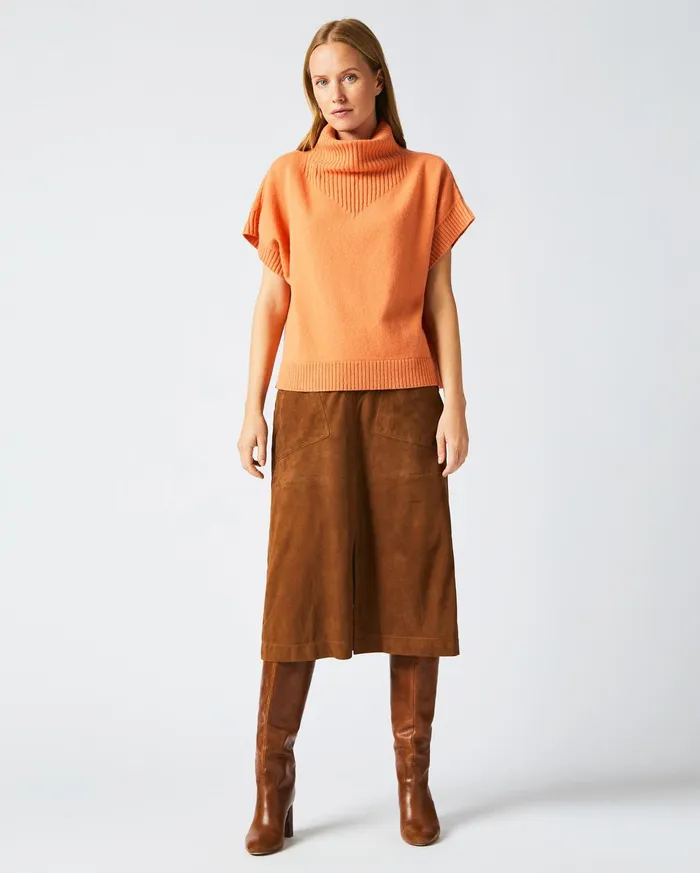 Women Sweaters and Knits Billy Reid Funnel Shell Sweater Ember