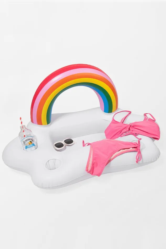 Women Swimming Rings Cupshe Coffee Bay Adult PVC Swimming Ring Multicolor