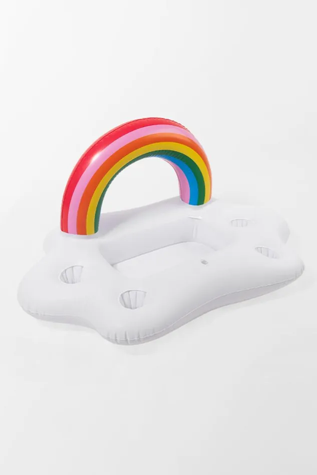 Women Swimming Rings Cupshe Coffee Bay Adult PVC Swimming Ring Multicolor