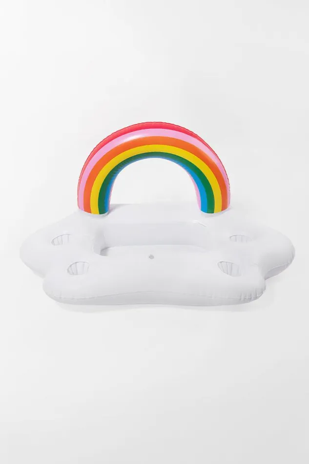 Women Swimming Rings Cupshe Coffee Bay Adult PVC Swimming Ring Multicolor