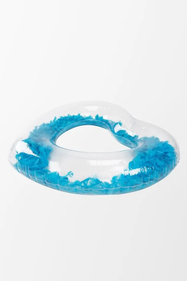 Women Swimming Rings Cupshe Seafoam Heart Shape Swimming Ring With Feathers Royal Blue