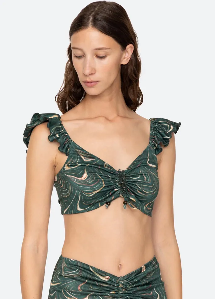 Women Swimwear Sea New York Amara Bikini Top Green