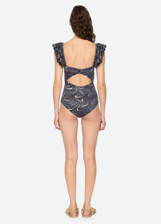 Women Swimwear Sea New York Amara Cutout One Piece Navy