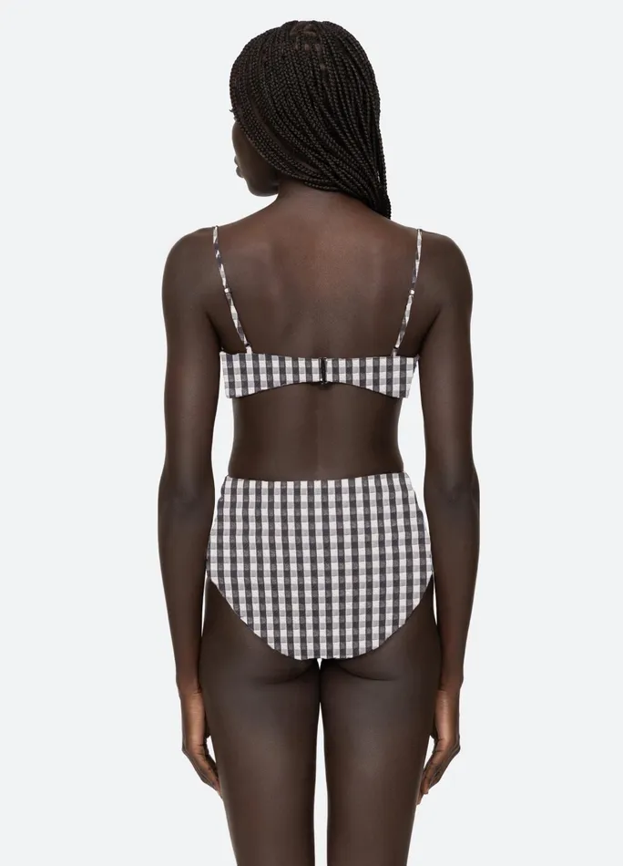 Women Swimwear Sea New York Pucker Bikini Top Multi