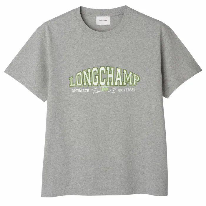Women Tshirt Grey Longchamp Tops and Blouses