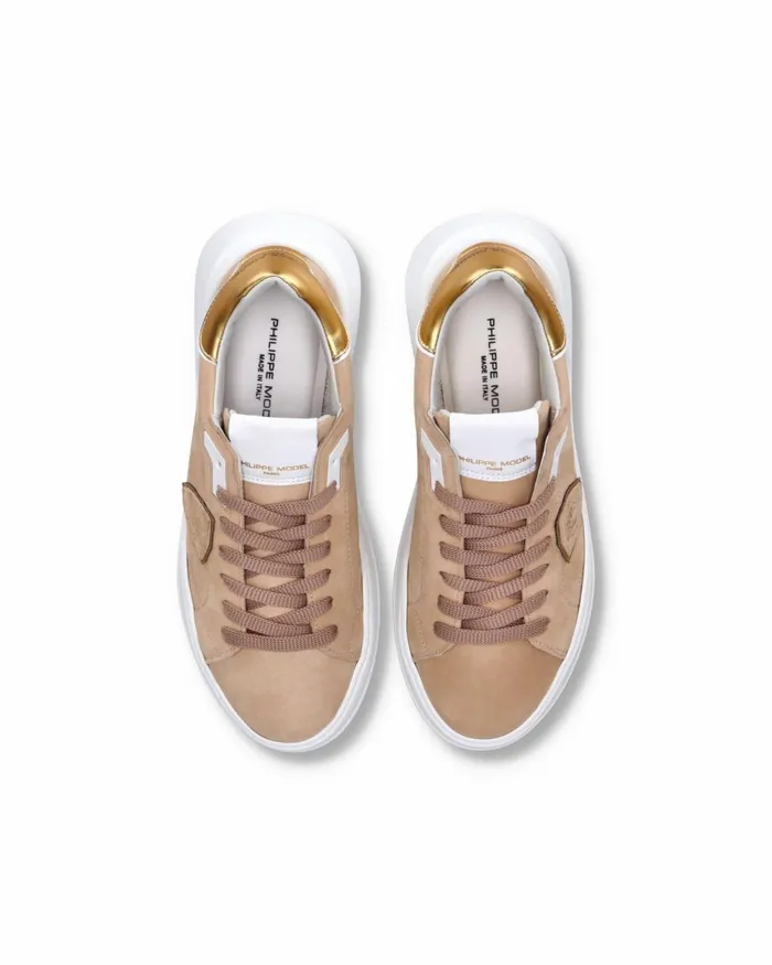 Women Temple Sneakers Beige Shoes Paris Philippe Model Paris Casual