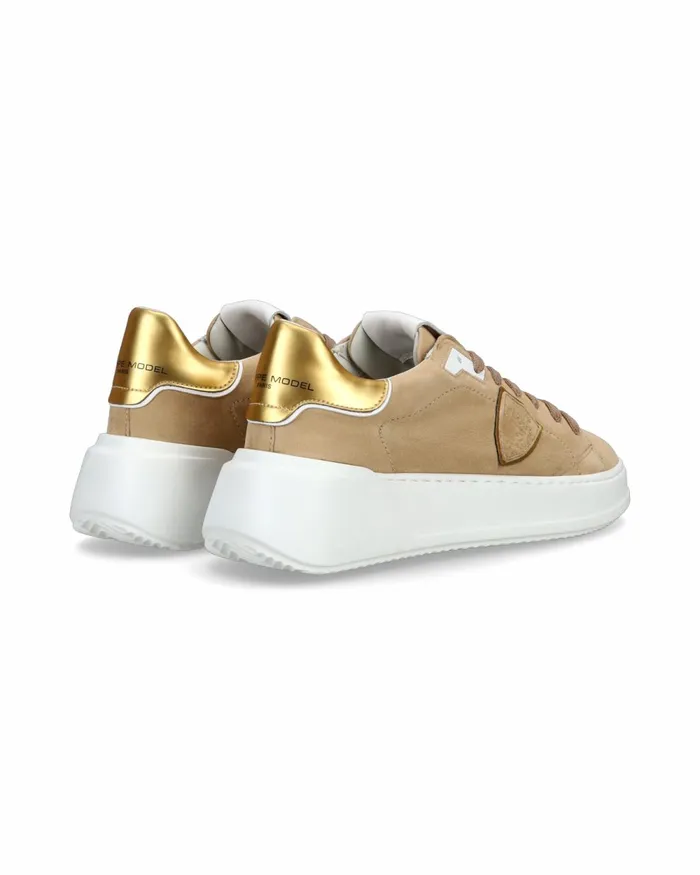 Women Temple Sneakers Beige Shoes Paris Philippe Model Paris Casual