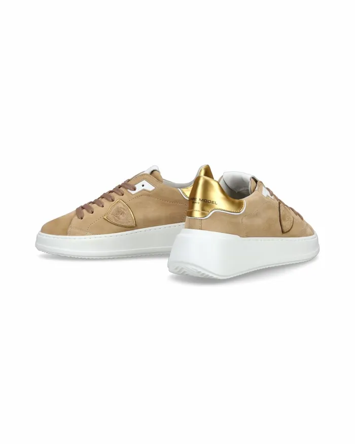 Women Temple Sneakers Beige Shoes Paris Philippe Model Paris Casual