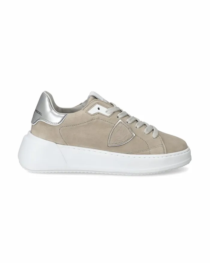 Women Temple Sneakers Gray Shoes Paris Philippe Model Paris Casual