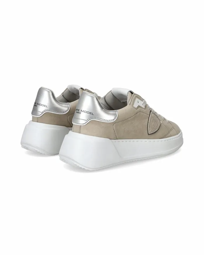 Women Temple Sneakers Gray Shoes Paris Philippe Model Paris Casual