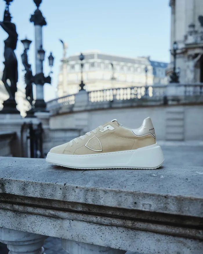Women Temple Sneakers Gray Shoes Paris Philippe Model Paris Casual