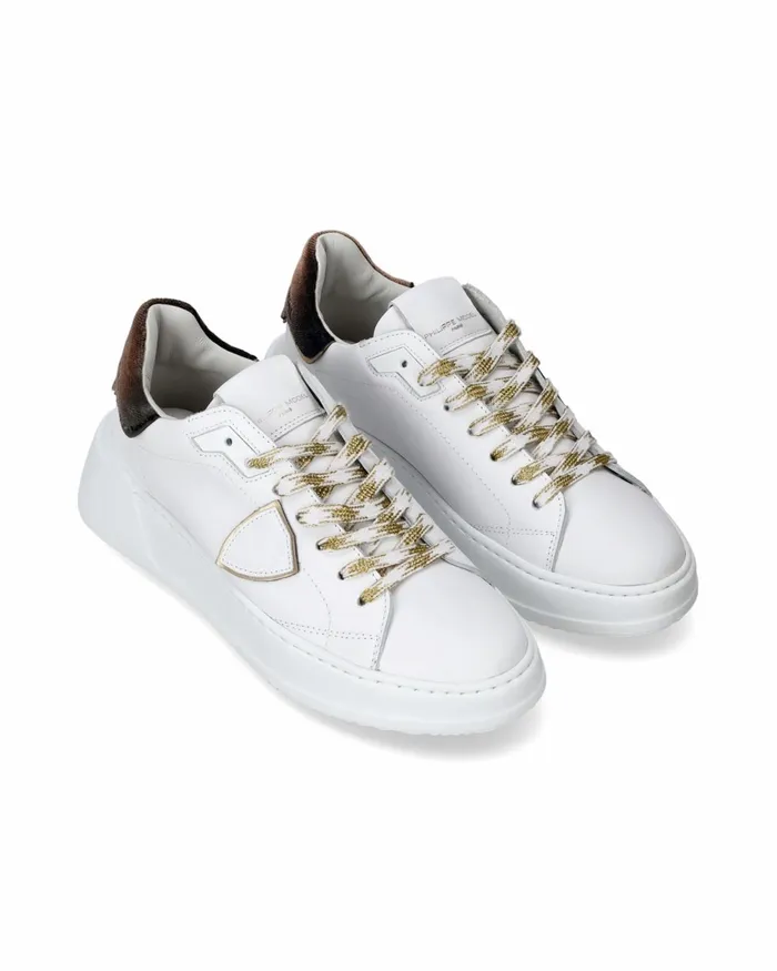 Women Temple Sneakers WhiteBlack Shoes Philippe Model Paris Casual
