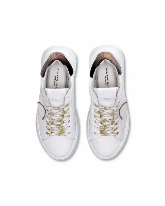 Women Temple Sneakers WhiteBlack Shoes Philippe Model Paris Casual