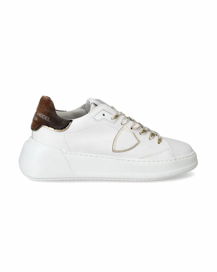 Women Temple Sneakers WhiteBlack Shoes Philippe Model Paris Casual