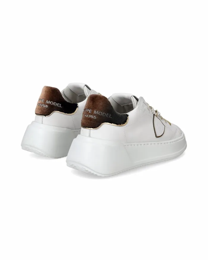 Women Temple Sneakers WhiteBlack Shoes Philippe Model Paris Casual