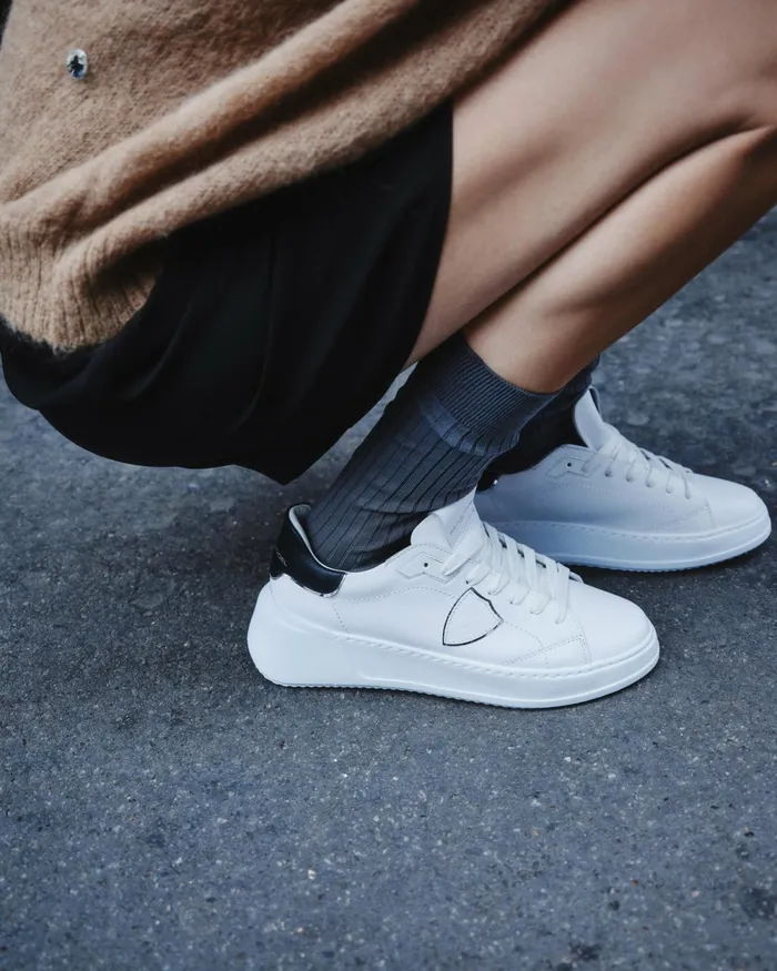 Women TempleWhiteBlack Low Sneakers Philippe Model Paris Minimal