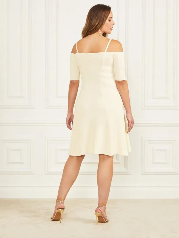 Women Tessa ColdShoulder Sweater Dress Sandy Shore Marciano Dresses Women Tessa ColdShoulder Sweater Dress Sandy Shore Marciano Dresses