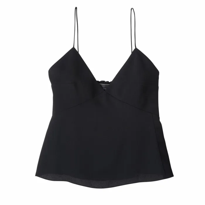 Women Thin Strap Top Black Longchamp Tops and Blouses