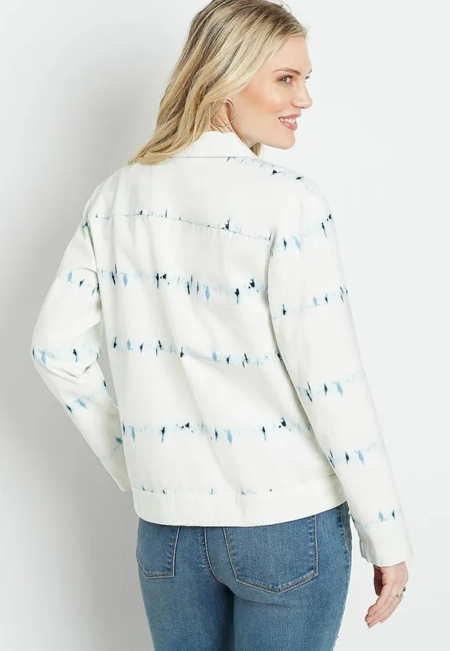 Women Tie Dye Cropped Jacket Maurices Tops