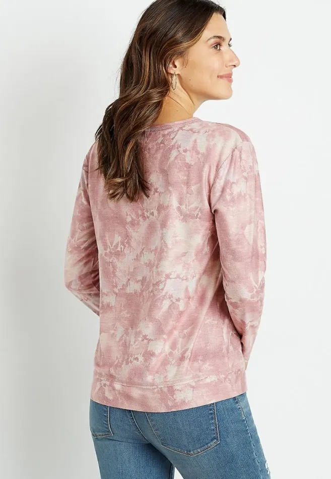 Women Tie Dye Stripe Sweatshirt Maurices Tops
