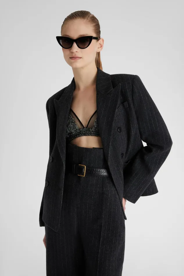 Women Tops and Shirts Ermanno Scervino Deconstructed Bra With Transparent Effect Print