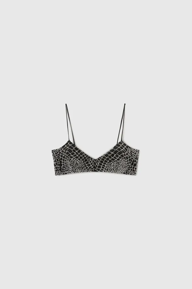 Women Tops and Shirts Ermanno Scervino Designer Silk Deconstructed Bra With Crystals 8211 Ermanno Scervino Black Women Tops and Shirts Ermanno Scervino Designer Silk Deconstructed Bra With Crystals 8211 Ermanno Scervino Black