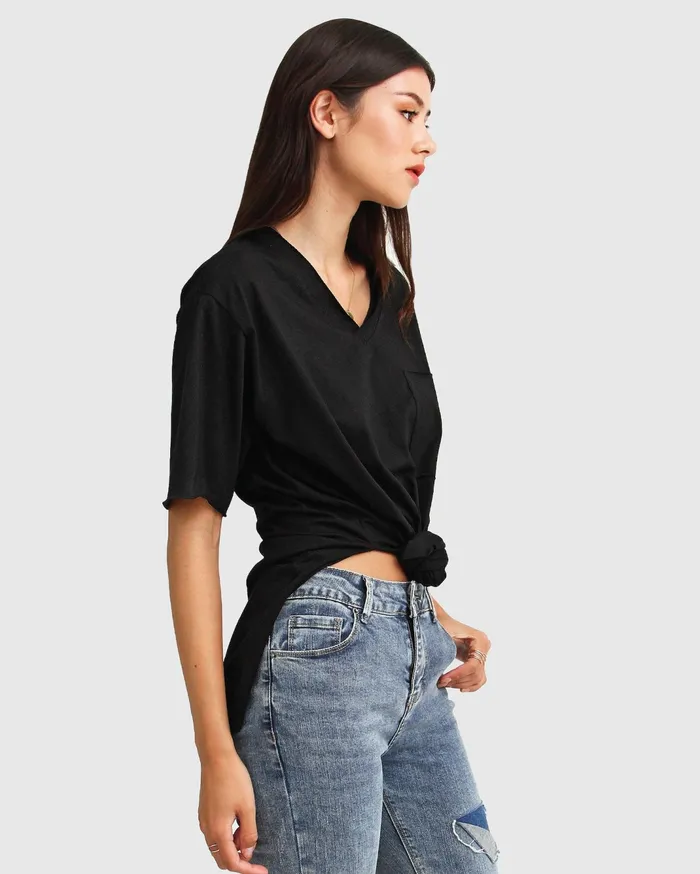 Women Tops Belle and Bloom Brave Soul Oversized TShirt 8211 Black